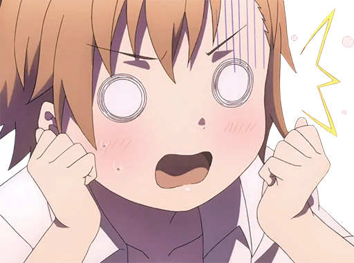 😧 Стикер «Misaka Misaka» для Telegram