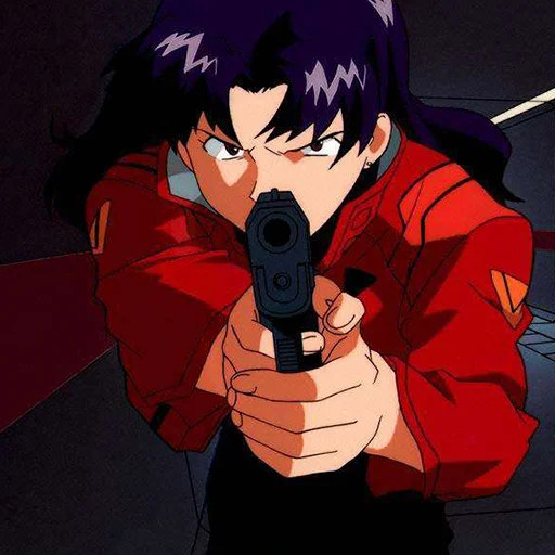 👮‍♀️ Стикер «Misato Katsuragi» для Telegram