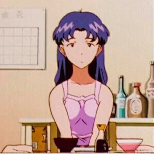😶 Стикер «Misato Katsuragi» для Telegram