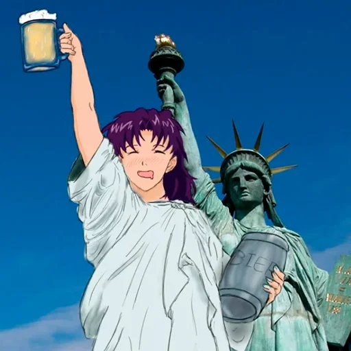 🥴 Стикер «Misato Katsuragi» для Telegram
