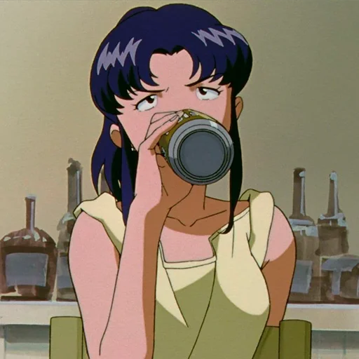 🙄 Стикер «Misato Katsuragi» для Telegram