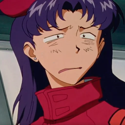☹️ Стикер «Misato Katsuragi» для Telegram