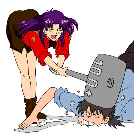 😵 Стикер «Misato Katsuragi» для Telegram
