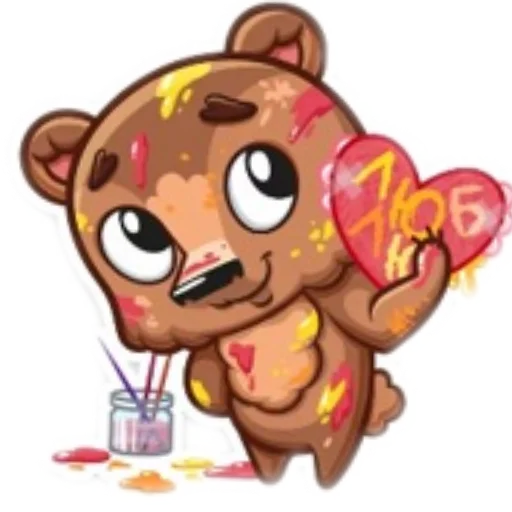 ❤ Стикер «Мишки» для Telegram