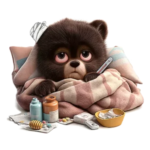 🤧 Стикер «Мишутка по имени Макс» для Telegram
