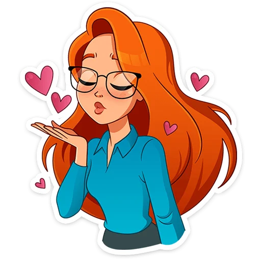 😘 Стикер «Мисс Бомбори» для Telegram
