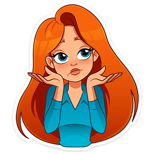 🤷 Стикер «Мисс Бомбори» для Telegram