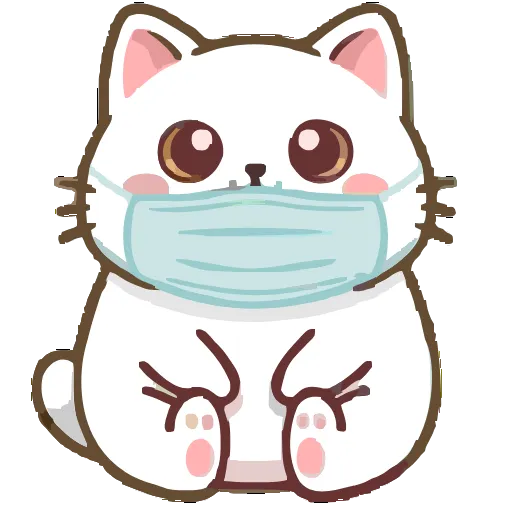 Стикер 43 ‍️‍ Набор эмоджи с милым котейкой в HD качестве