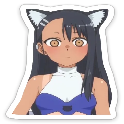 🐈 Стикер «Nagatoro Нагаторо» для Telegram