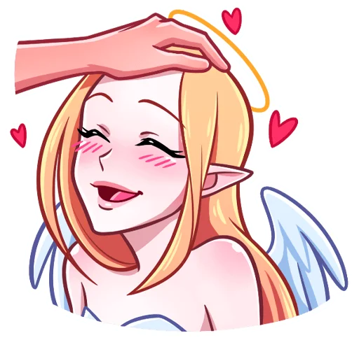 😘 Стикер «Ангелица без надписей» для Telegram