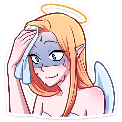 🥵 Стикер «Ангелица без надписей» для Telegram