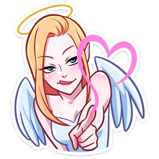 ❤ Стикер «Ангелица без надписей» для Telegram