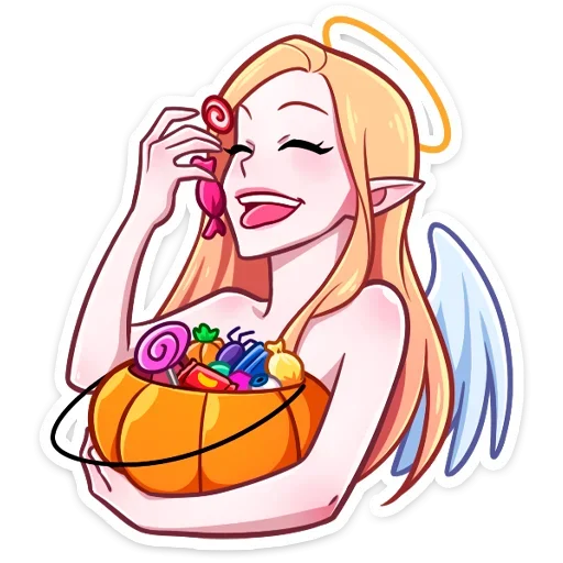 🎃 Стикер «Ангелица без надписей» для Telegram