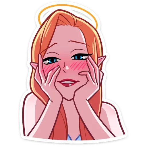 😏 Стикер «Ангелица без надписей» для Telegram