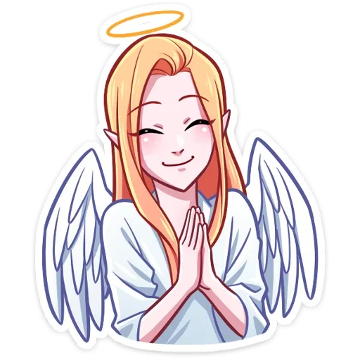 👼 Стикер «Ангелица без надписей» для Telegram