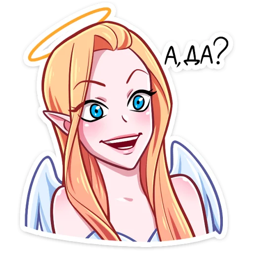 😅 Стикер «Ангелица но без надписей» для Telegram