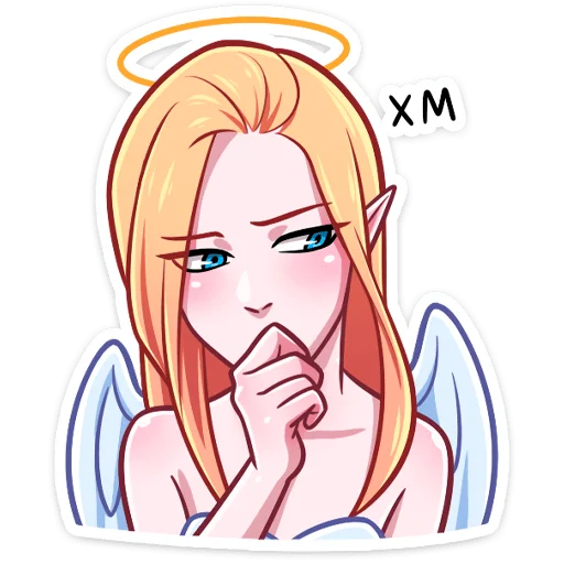 🤔 Стикер «Ангелица но без надписей» для Telegram