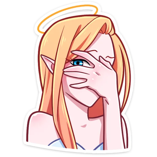 👀 Стикер «Ангелица но без надписей» для Telegram