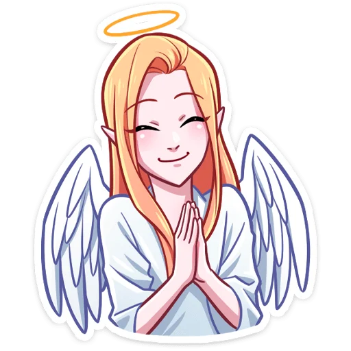 😇 Стикер «Ангелица но без надписей» для Telegram