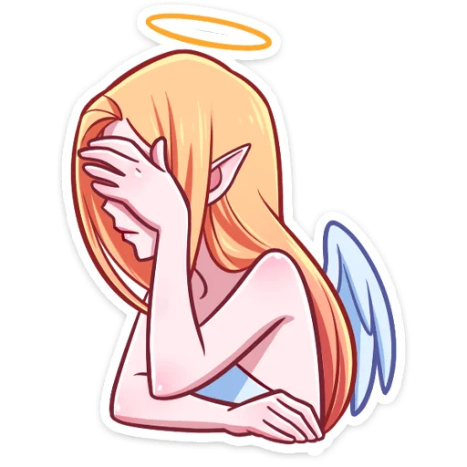 🤦‍♂️ Стикер «Ангелица но без надписей» для Telegram