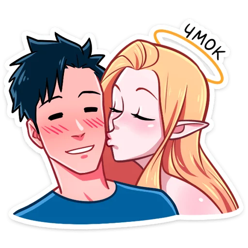 😘 Стикер «Ангелица но без надписей» для Telegram