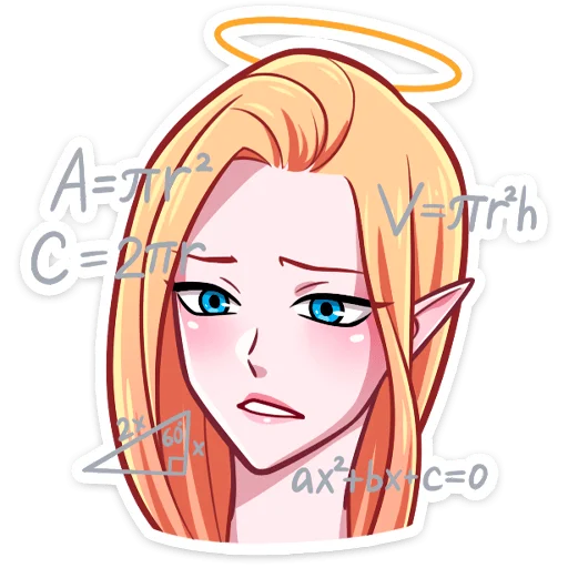 🤯 Стикер «Ангелица но без надписей» для Telegram