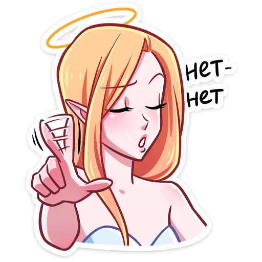🙅‍♂️ Стикер «Ангелица но без надписей» для Telegram