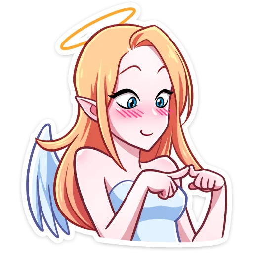 😇 Стикер «Ангелица но без надписей» для Telegram