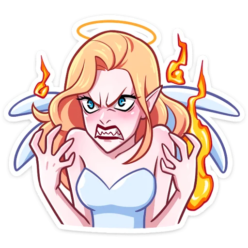 👼 Стикер «Ангелица но без надписей» для Telegram