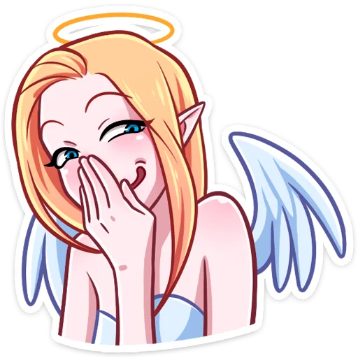 😁 Стикер «Ангелица но без надписей» для Telegram