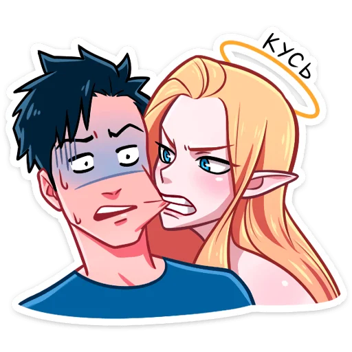 👹 Стикер «Ангелица но без надписей» для Telegram