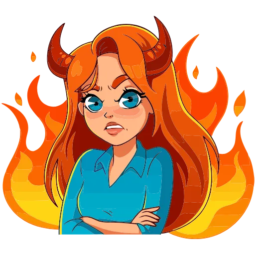 👿 Эмодзи «Мисс Бомбори» для Telegram