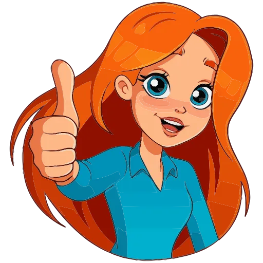 👍 Эмодзи «Мисс Бомбори» для Telegram