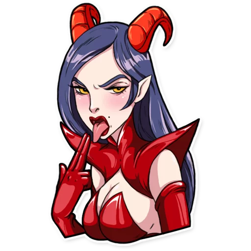 😖 Стикер «Miss Devil» для Telegram