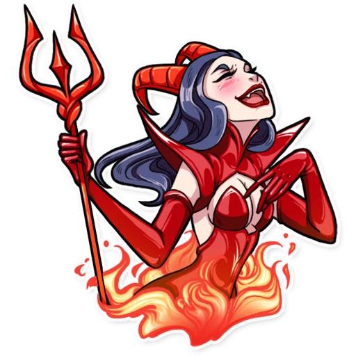 Стикерпак Miss Devil для Telegram
