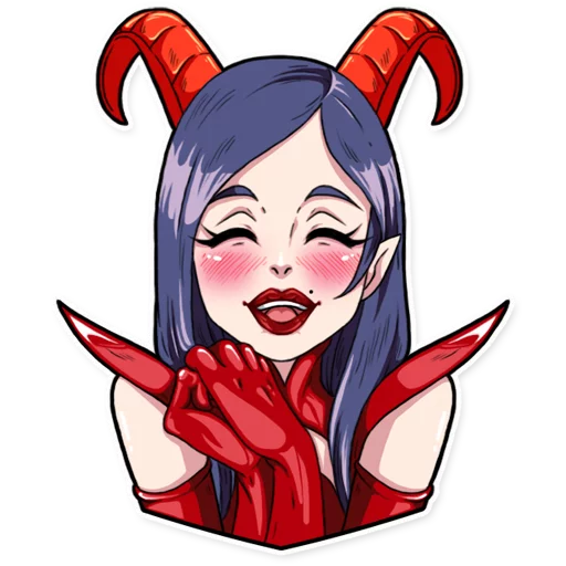 😊 Стикер «Miss Devil» для Telegram