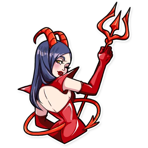 😉 Стикер «Miss Devil» для Telegram