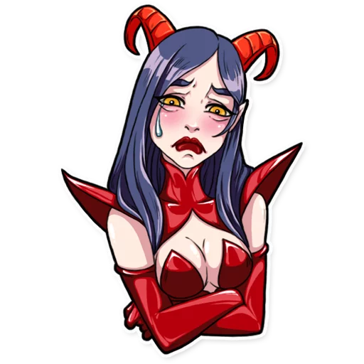 😢 Стикер «Miss Devil» для Telegram