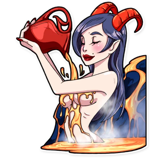 🛀 Стикер «Miss Devil» для Telegram