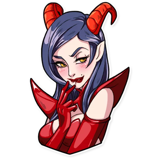 😏 Стикер «Miss Devil» для Telegram