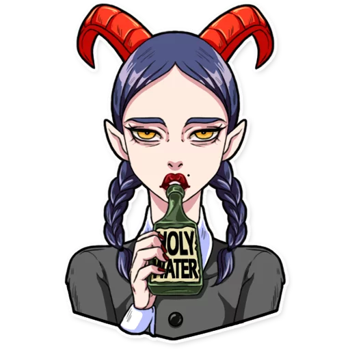 😑 Стикер «Miss Devil» для Telegram
