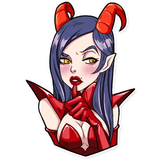 🤔 Стикер «Miss Devil» для Telegram