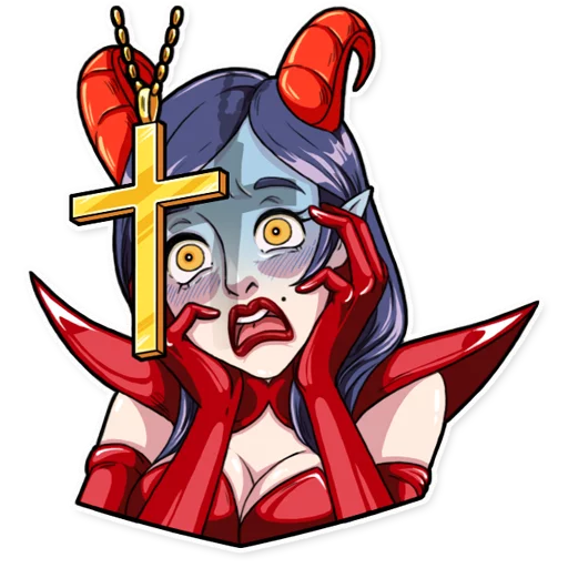 😱 Стикер «Miss Devil» для Telegram