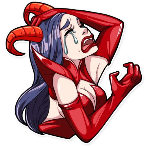 😭 Стикер «Miss Devil» для Telegram