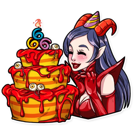 🎂 Стикер «Miss Devil» для Telegram