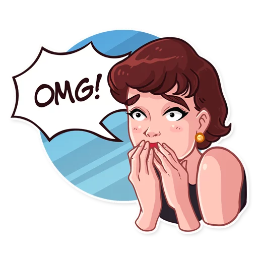 😨 Стикер «Miss Hepburn» для Telegram