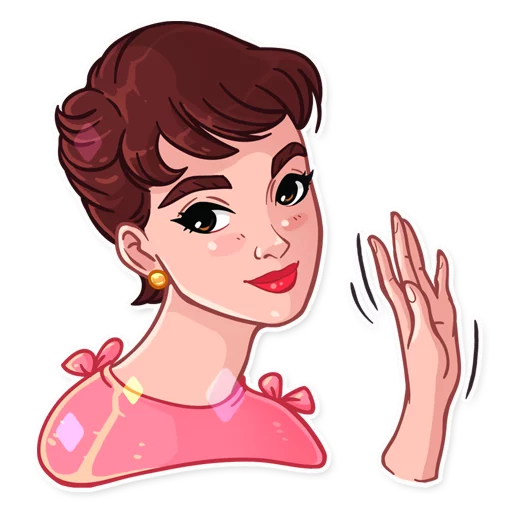 👋 Стикер «Miss Hepburn» для Telegram