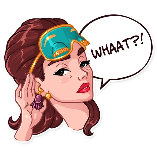👂 Стикер «Miss Hepburn» для Telegram