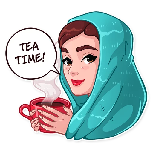 ☕ Стикер «Miss Hepburn» для Telegram