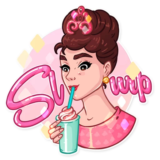🤤 Стикер «Miss Hepburn» для Telegram